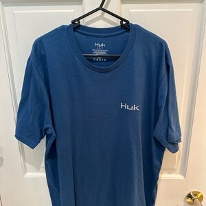 Huk Blue Short Sleeve Tees Casual Comfort